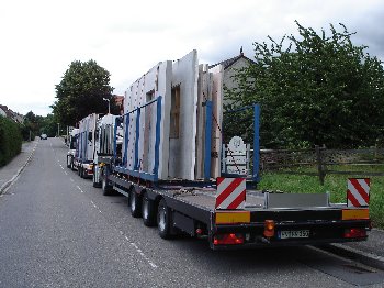 Transport von Betonfertigteilen